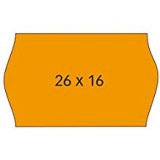 ETIQUETAS 2 LINEAS 26x16 MM ONDULADA NARANJA 1000 ETIQUETAS OPEN/