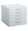 MODULO 5 CAJONES ARCHIVOTEC CARCASA CRISTAL CAJONES TRANSLUCIDOS