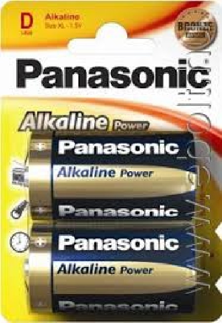PILAS PANASONIC ALCALINA D LR20  2 UNIDADES