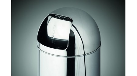 PAPELERA CILÍNDRICA PUSH 50 LITROS ACERO INOXIDABLE