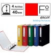 CARPETA FOLIO 4 ANILLAS 25 MM. CARTON FORRADO ANCOR