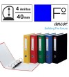 CARPETA FOLIO 4 ANILLAS 25 MM. CARTON FORRADO ANCOR
