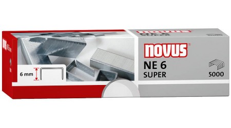 GRAPAS NOVUS NE 6 SUPER 26/6 CALIBRE GRUESO CAJA DE 5000 UNIDADES