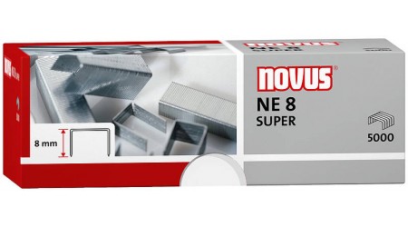 GRAPAS NOVUS NE 8 SUPER 26/8 CALIBRE GRUESO CAJA DE 5000 UNIDADES