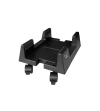 SOPORTE C.P.U. EWENT PLASTICO NEGRO CON RUEDAS Y FRENO