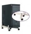 SOPORTE C.P.U. PLASTICO GRIS CON RUEDAS Y FRENO