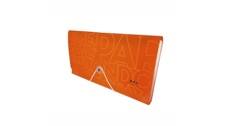 CARPETA CLASIFICADORA PP RECIBOS 13 DEPART. C/GOMAS NARANJA NEON