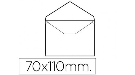 SOBRE LIDERPAPEL N.0 BLANCO TARJETA DE VISITA 70X110MM SIN ENGOMAR CAJA DE 100 U