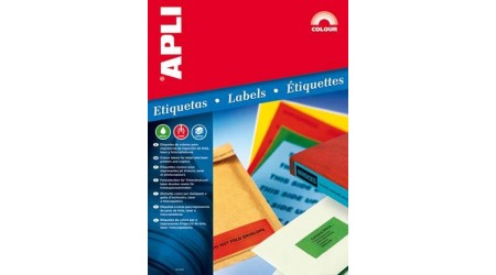 ETIQUETA A4 APLI 1596  20 H. 105x37 MM. AZUL