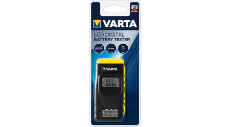 COMPROBADOR DE PILAS VARTA CON PANTALLA LCD