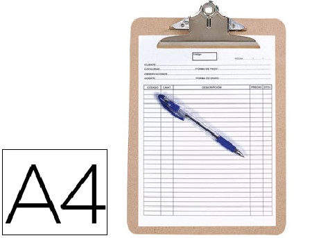 TABLERO PINZA A4 MATERIAL EXTRADURO A4  317809