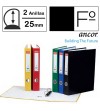 CARPETA FOLIO 2 ANILLAS 25 MM. CARTON FORRADO ANCOR