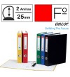 CARPETA FOLIO 2 ANILLAS 25 MM. CARTON FORRADO ANCOR