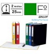 CARPETA FOLIO 2 ANILLAS 25 MM. CARTON FORRADO ANCOR