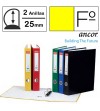 CARPETA FOLIO 2 ANILLAS 25 MM. CARTON FORRADO ANCOR
