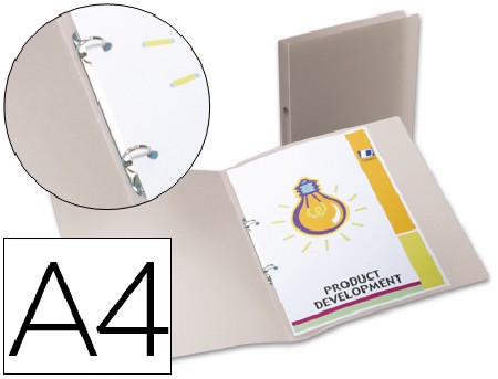 CARPETA BEAUTONE 2 ANILLAS REDONDAS MINI 15 MM 49074 PP A4 TRANS