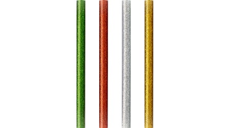 BARRA SILICONA PARA PISTOLA TERMOFUSIBLE GLITTER 100 x 0,75 MM 12 UNID.