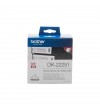 ETIQUETA BROTHER  DK22251  - CONTINUA ANCHO 62 MM ROLLO 15.24 MT. TERMICA IMPRESION NEGRO ROJO