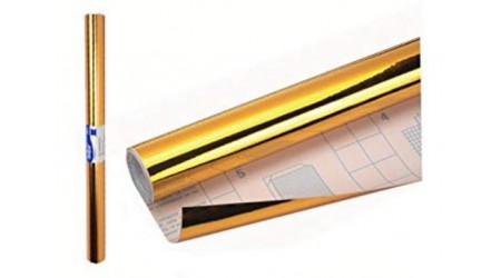 FORRALIBROS ADHESIVO OPACO COLOR ORO 0,50 x 3 MT. 50 MICRAS SADIPAL