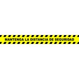 SEÑALIZACION SUELO "MANTENGA LA DISTANCIA DE SEGURIDAD"  80x9 CM COLOR AMARILLO/NEGRO