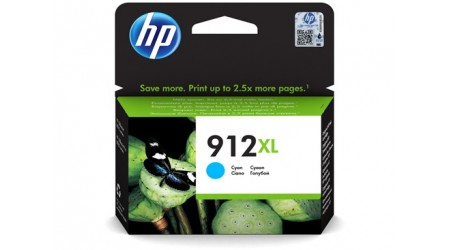 CARTUCHO H.P. CYAN Nº 912XL HP OFFICEJET 8012, 8013, 8014, /  Pro 8020, 8022, 8023, 8024, 8025, 8028, 8035 - 825 PAG. ORIGINAL