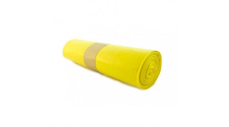 BOLSA BASURA 63x64 CM AMARILLA 20 UNIDADES