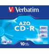 CD-R VERBATIM 700 MB CAJA JEWEL - UNIDAD - CANON LPI 0,08€ INCLUIDO