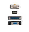 ADAPTADOR USB-A MACHO - VGA/SERIE RS232 DB9/M DB25/M