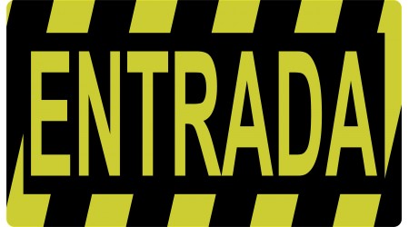 SEÑALIZACION SUELO "ENTRADA"  40x23 CM COLOR AMARILLO/NEGRO