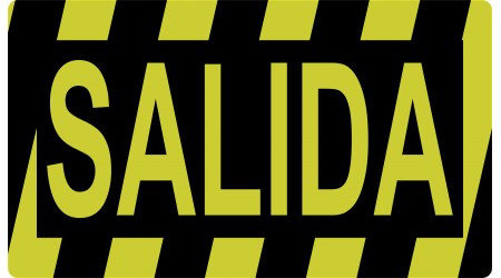 SEÑALIZACION SUELO "SALIDA"  40x23 CM COLOR AMARILLO/NEGRO