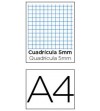 RECAMBIO A4 CUADRO 5x5  90 GR. 100 HOJAS 4 ANILLAS