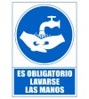 SEÑAL PVC A4 "ES OBLIGATORIO LAVARSE LAS MANOS"