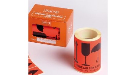 ETIQUETA ROLLO FLECHA, COPA, PARAGUAS 105X148 MM. 100 ET.