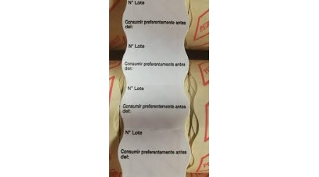 ETIQUETAS 2 LINEAS 26x16 MM - Nº LOTE / CONSUMIR - ONDULADA BLANCA 1000 ETIQUETAS OPEN/SWING