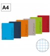 CUADERNO A4 TAPA POLIPROPILENO CUADRO 4MM  80 HOJAS 90 GR. SURTIDO CAMPUS