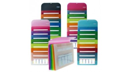 CARPETA CLASIFICADORA DESPLEGABLE CON 7 DIVISIONES COLORES SURTI