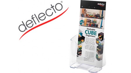 PORTAFOLLETOS 1/3 A4 TAMAÑO FOLLETO DEFLECT-O