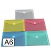 SOBRE PLASTICO A6 VELCRO PP 134x178 MM - UTIL 170x130 MM