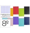 BLOC ESPIRAL LIDERPAPEL BOLSILLO OCTAVO APAISADO WITTY TAPADURA 80H 75GR CUADRO 4 MM COLORES SURTIDOS