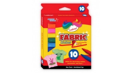 ROTULADORES TEXTILE LEADERART CAJA 10 COLORES