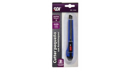 CUTTER ESTRECHO 9MM SDI 0406 AUTOBLOQUEO COLORES SURTIDOS