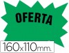 CARTEL CARTULINA MARCAPRECIOS VERDE FLUOR 110x160 MM 50 UNIDADES