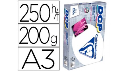 PAPEL A3 200 GR. CLAIREFONTAINE DCP 250 H. CIE 170 - INK-JET Y LÁSER