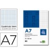 BLOC NOTAS LIDERPAPEL CUADRO 4MM A7 80 HOJAS 60G/M2 PERFORADO