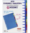 SEPARADOR A4 12 POSICIONES PP 500 MIC. COLORES SURTIDOS TRANSLUCIDOS