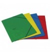 CARPETA GOMAS CARTON FOLIO 3 SOLAPAS COLORES BASICOS SURTIDOS 4 UNIDADES