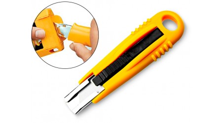 CUTTER Q-CONNECT DE SEGURIDAD CON CUCHILLA RETRACTIL