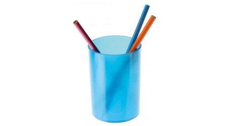 PORTALAPICES 771 AZUL TRANSLUCIDO GRAN CAPACIDAD 75 X 105 MM.