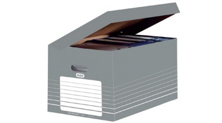 CONTENEDOR ELBA PARA 5 ARCHIVO DEFINITIVO CON TAPA INTEGRADA GRIS