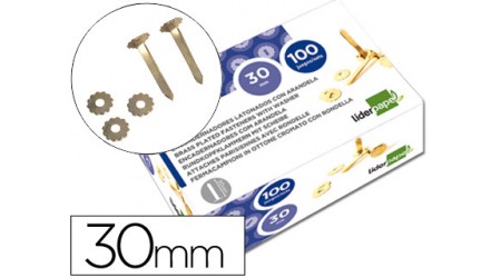 ENCUADERNADORES 30 MM CON ARANDELA 100 UNIDADES